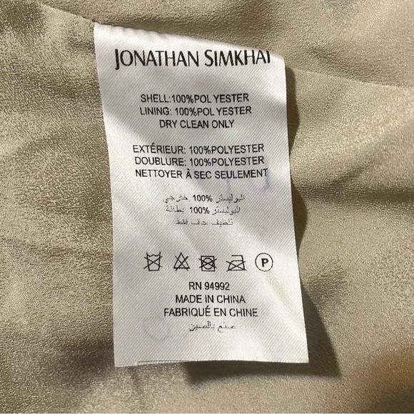 JONATHAN SIMKHAI Ximena Plisse Puff Sleeve Mini Dress NWT - Picture 7 of 7